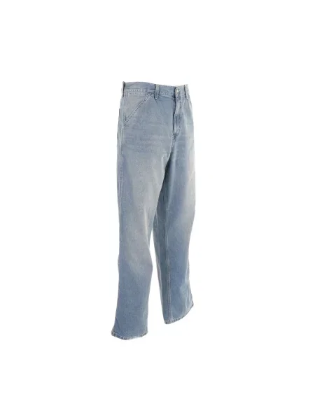 Jeansy straight leg Carhartt Wip niebieskie