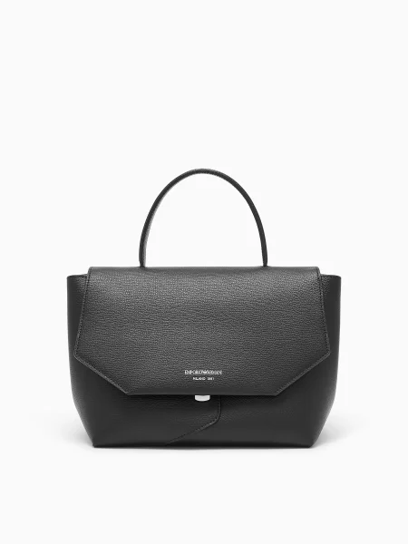 Кожаная сумка Emporio Armani черная