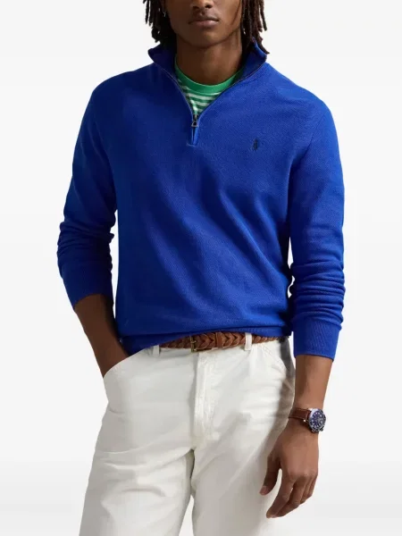 Iš natūralios odos trumpas dryžuotos polo marškinėliai Polo Ralph Lauren pilka