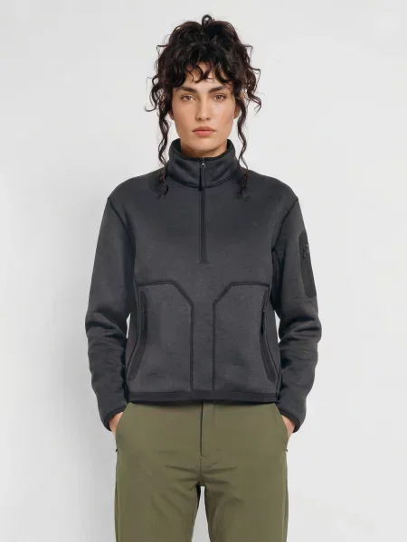 Arc'teryx Fleecový Svetr Covert / tmavě šedá černá