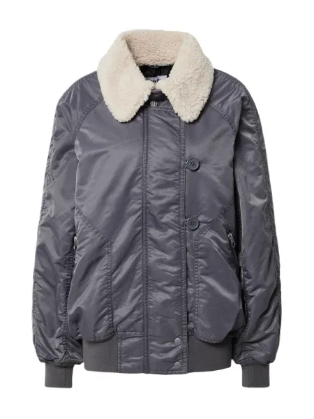 WEEKDAY Geacă de iarnă Gaius crem / argintiu gri