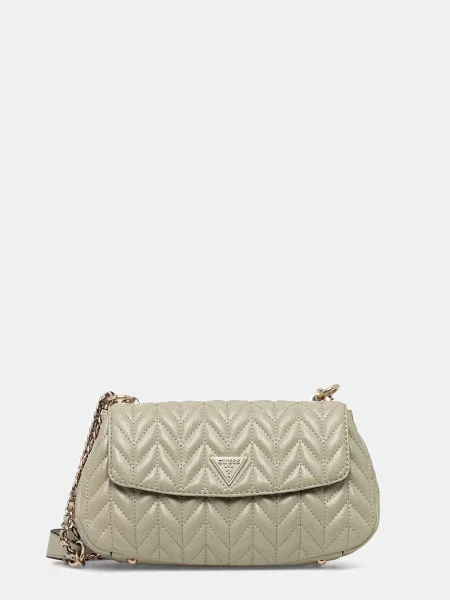Guess torebka bagietka z imitacji skóry CHERYL zielona