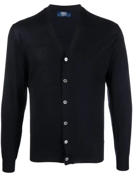 Cardigan Fedeli de lână albastru