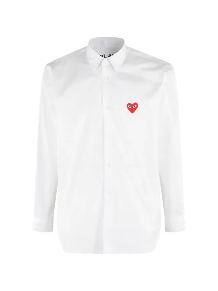 Cămașă Comme Des Garcons Play cu motiv cu inimi alb