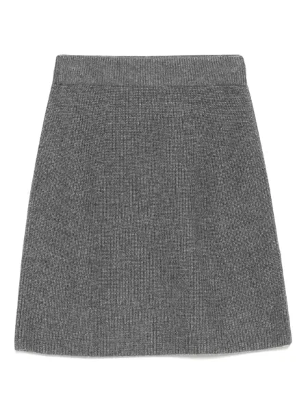 Fustă Maison Kitsune scurtă cu nervuri gri