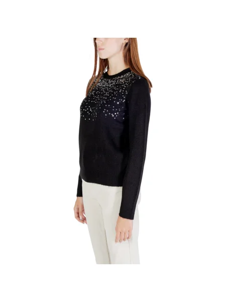 Pulover Jacqueline De Yong cu paiete negru