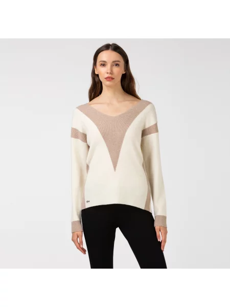 Свитер Lacoste.com бежевый