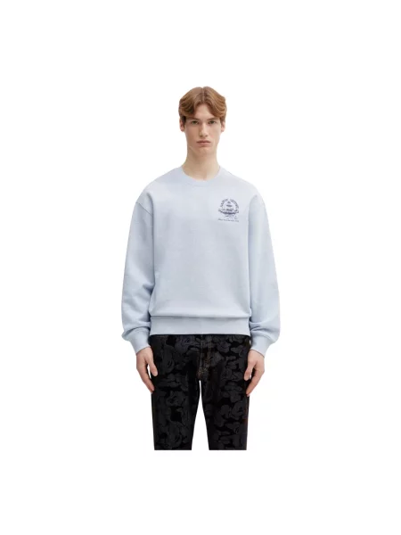 Bluza z kapturem Maison Kitsune z kapturem niebieska