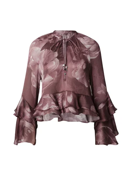 GUESS Bluză roșu-violet alb