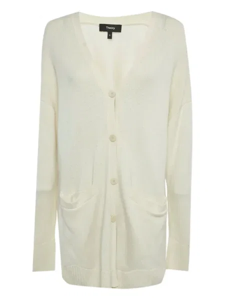 Dzianinowy kardigan Theory prążkowany