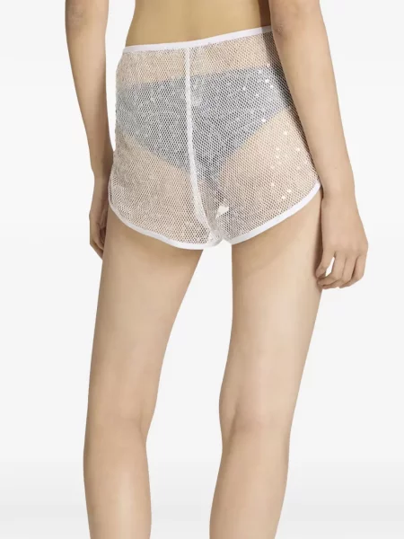 Класически шорти Adidas на райета с ресни кафяво