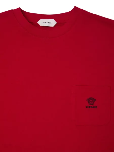Tricou Versace din jerseu roșu