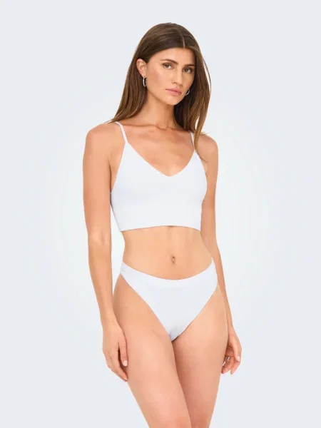 ONLY Sutien ONLVICKY maro închis / negru alb