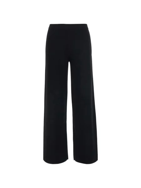 Pantaloni palazzo P.a.r.o.s.h. tricotate negru
