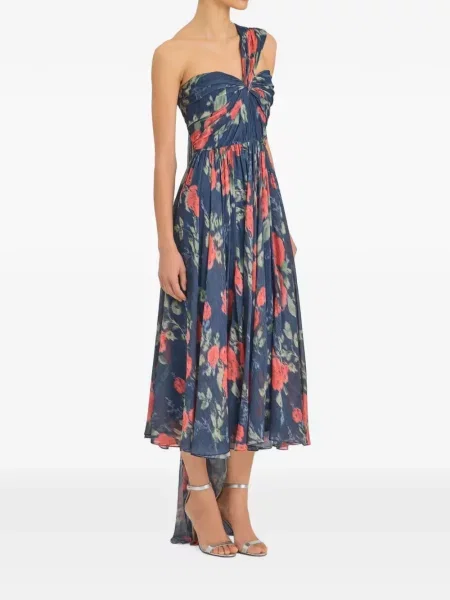 Rochie midi Markarian din șifon albastru