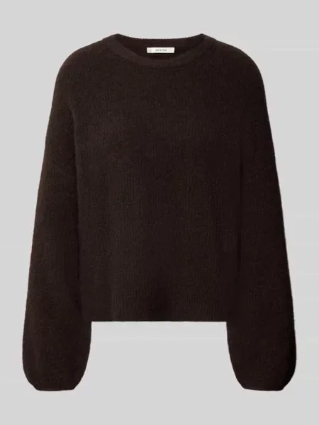 Sweter Gestuz z alpaki brązowy