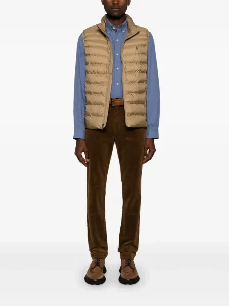 Manšestrové kostkované polotričko Polo Ralph Lauren modré