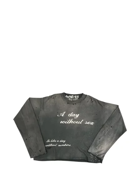 Tricou Secnd Slf zdrențuiți gri