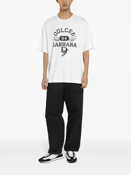Raštuotas marškinėliai Dolce & Gabbana balta