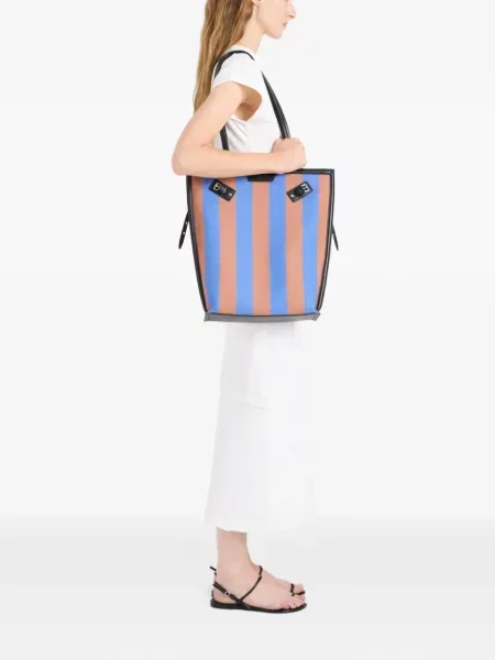 Ριγέ καμβάς τσάντα shopper Proenza Schouler μπλε