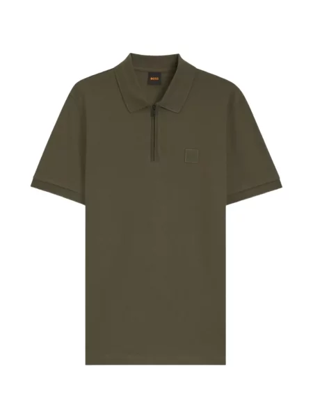 Tricou polo Boss cu autograf verde