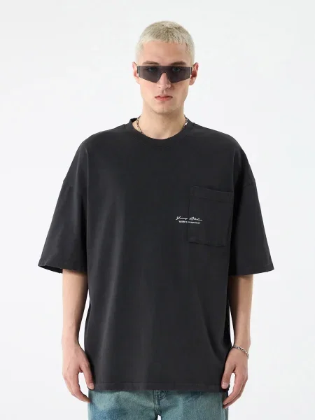 VAMOS CLO Tricou Evansville negru alb
