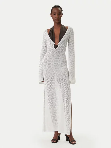 Bardot Cocktail obleka Dorota Halter Neck roza