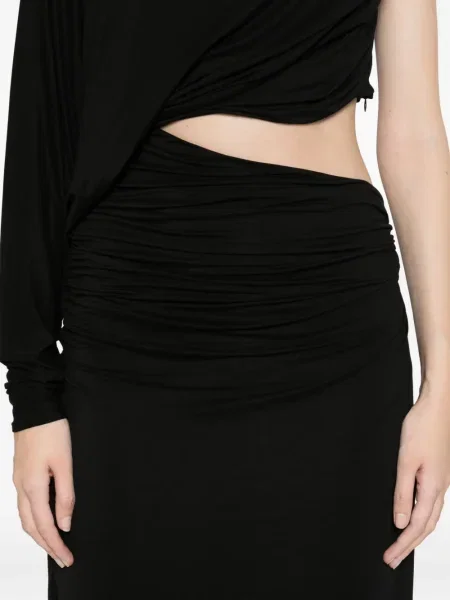 Rochie maxi Axel 113 drapată de costum negru
