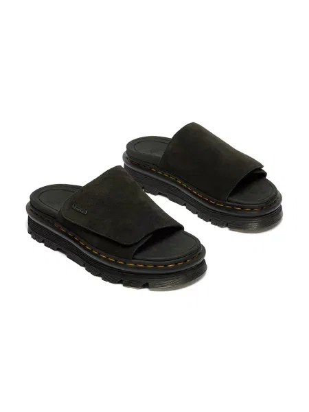 Замшевые шлепанцы Dr. Martens на платформе
