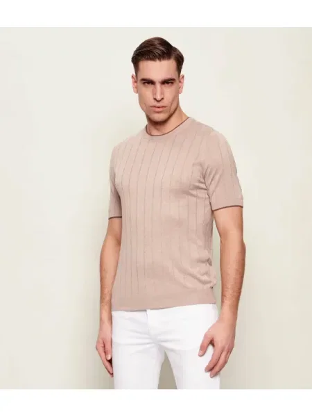 Gran Sasso Selyem kötött pulóver bézs