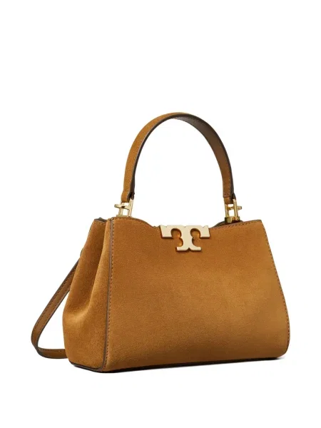 Geantă messenger Tory Burch din piele de căprioară maro