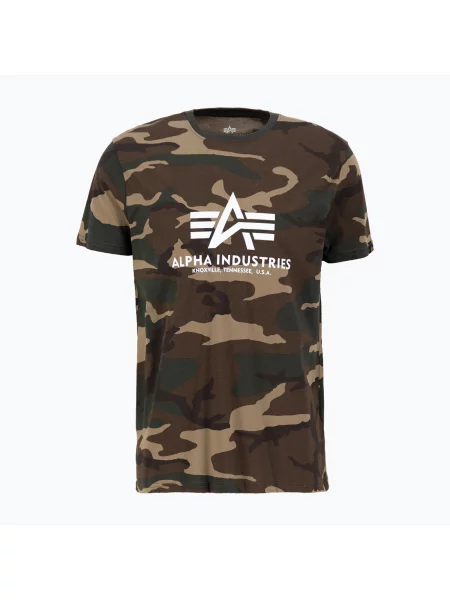 Tričko Alpha Industries Basic Camo wdl camo 65 bílé