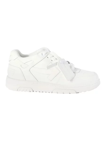 Sneakersy Off-white skórzane biznesowe białe