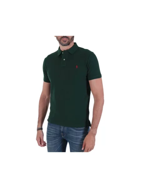 Ralph Lauren Koszulki Mężczyzna S Polo Custom Slim Fit zielony