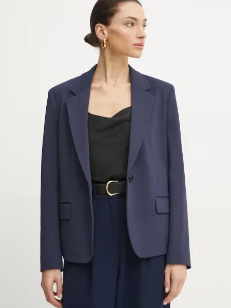 BOSS sacou marin un singur rand de albastru