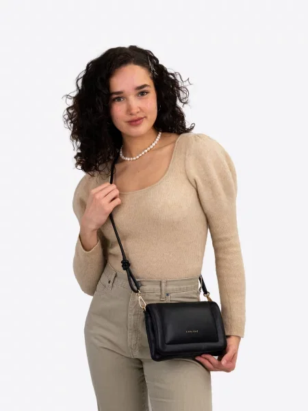 Expatrié Geantă de umăr Zoe Small auriu negru