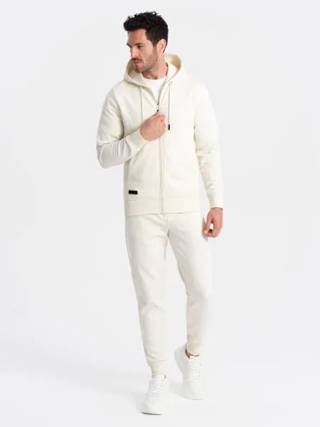 Jogger nohavice Ombre Clothing biela