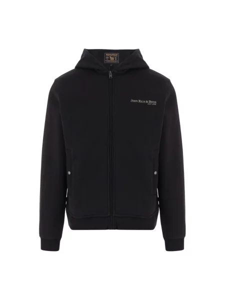 Bluza z kapturem Woolrich z kapturem z logo czarna