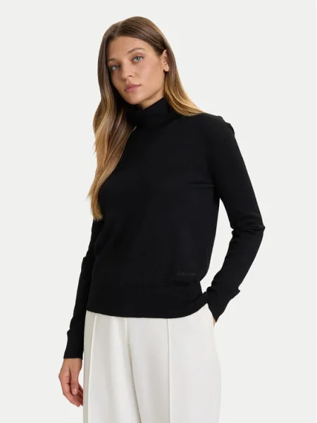 Calvin Klein Bluză cu gât negru