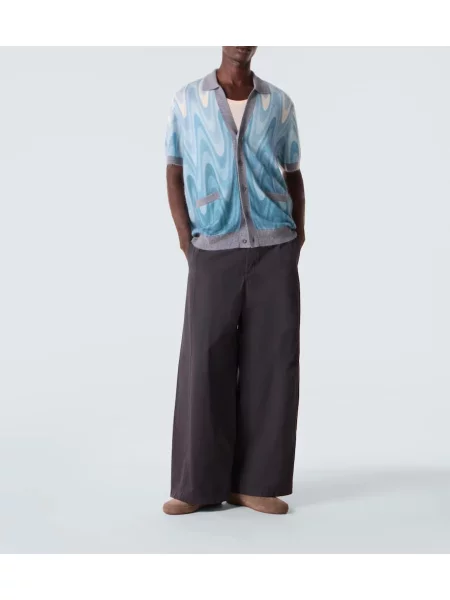 Cardigan Frescobol Carioca de lână albastru