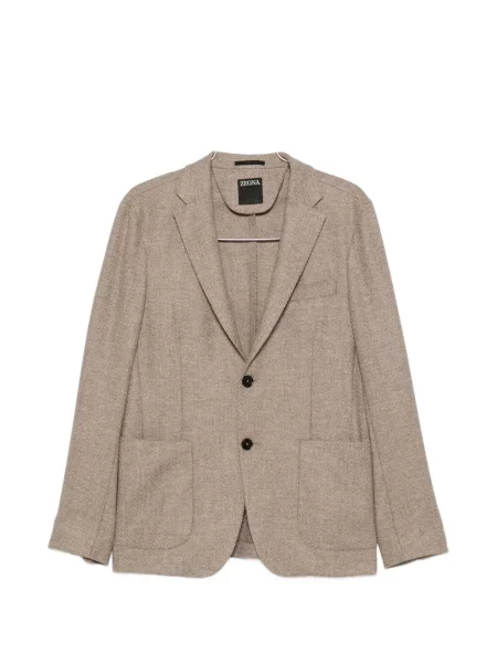 Geacă Zegna de lână cu model herringbone