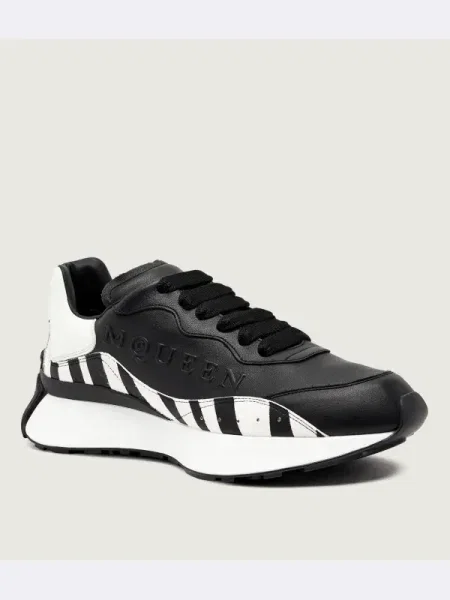 Alexander McQueen Teniși din piele negru
