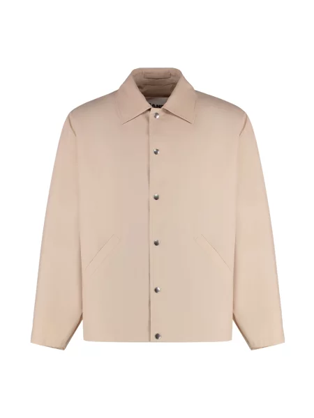 Kurtka Jil Sander z logo beżowa