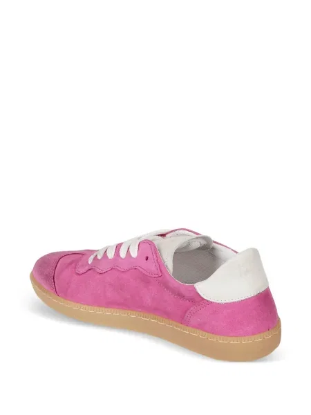 Sneakerși Be980 din piele de căprioară roz