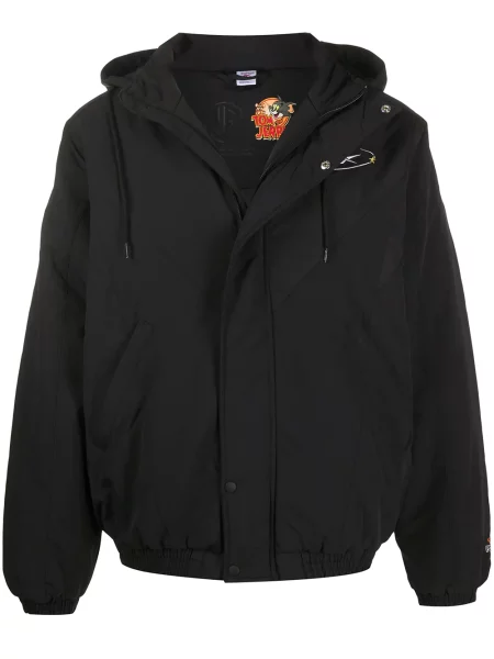 Geacă Reebok cu glugă cu autograf negru