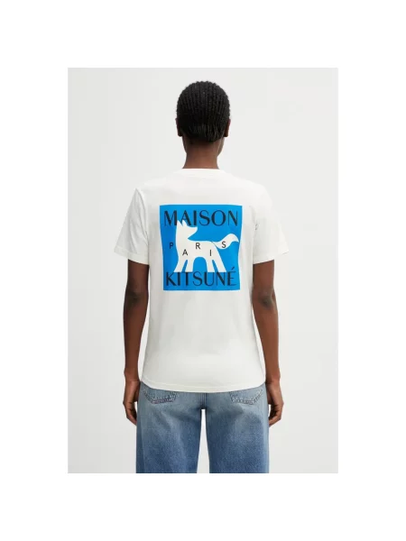 Koszulka Maison Kitsune beżowa