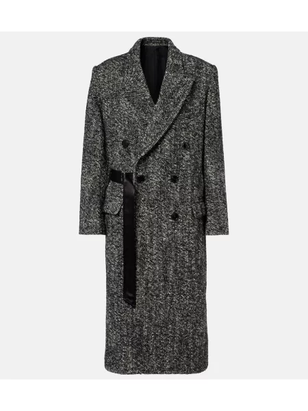 Palton Isabel Marant de lână negru