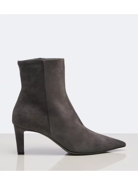 Semišové členkové čižmy Jimmy Choo sivá