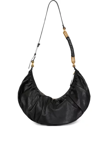 Kožna torba Balmain crna