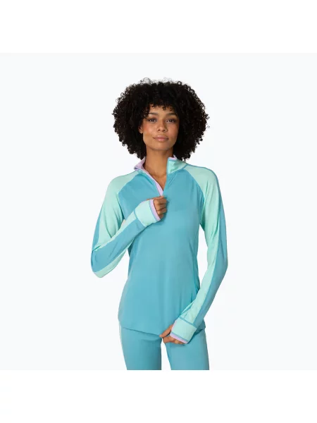 Bluză termoactivă pentru femei KARI TRAA Mila Half Zip blue lagoon albastru